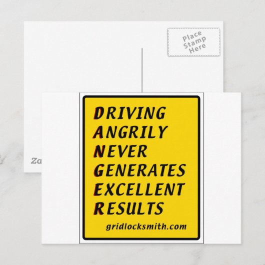 危険標識 ポストカード (正面/裏面)