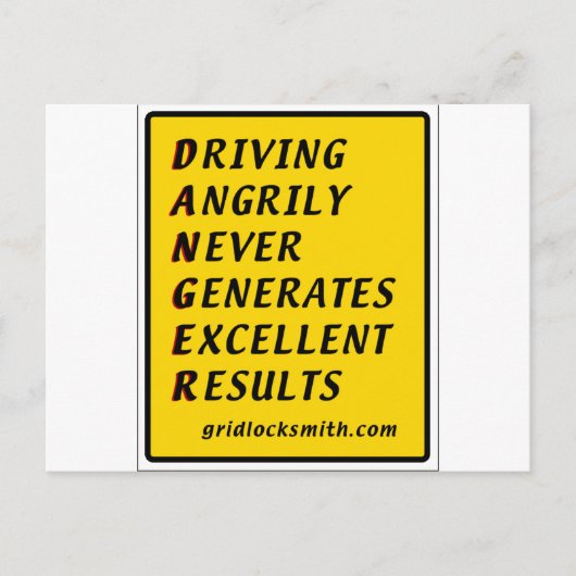 危険標識 ポストカード (正面)