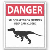 危険標識（ラプター） シール (正面)