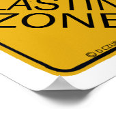 危険発破区域 ポスター (角)