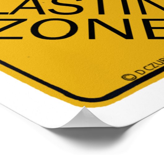 危険発破区域 ポスター (角)