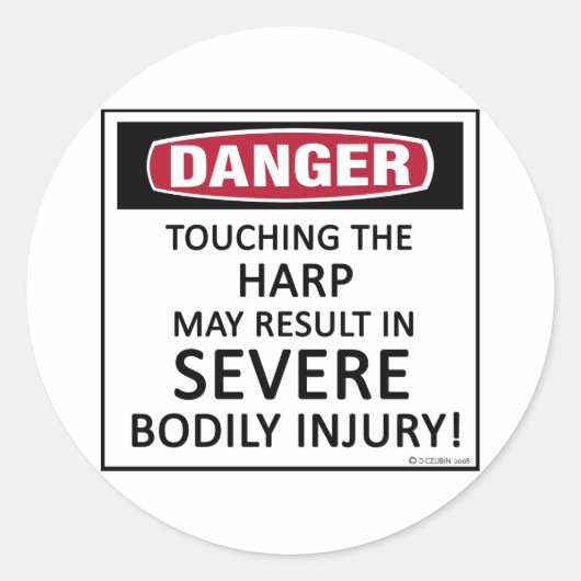 危険竪琴 ラウンドシール (正面)