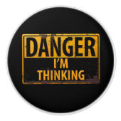 危険考える金属錆動揺して徴候 セラミックノブ (正面)