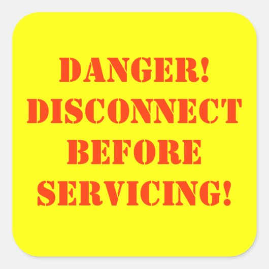 危険警告ラベル スクエアシール (正面)