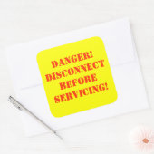 危険警告ラベル スクエアシール (封筒)