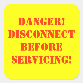 危険警告ラベル スクエアシール