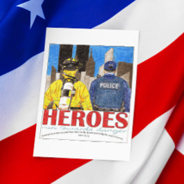 危険走に向けたヒーロー感動的 ポストカード