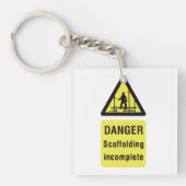 危険足場不完全警告サイト キーホルダー (正面)