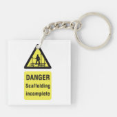 危険足場不完全警告サイト キーホルダー (裏面)