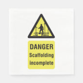 危険足場不完全警告サイト スタンダードランチョンナプキン (正面)