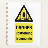 危険足場不完全警告サイト プランナー手帳 (正面)