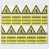 危険足場不完全警告サイト ラッピングペーパー (フラット)