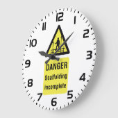 危険足場不完全警告サイト ラージ壁時計 (傾斜)