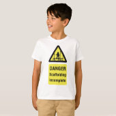 危険足場不完全警告サイト Tシャツ (正面フル)