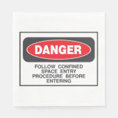 危険限定宇宙標識 スタンダードランチョンナプキン (正面)