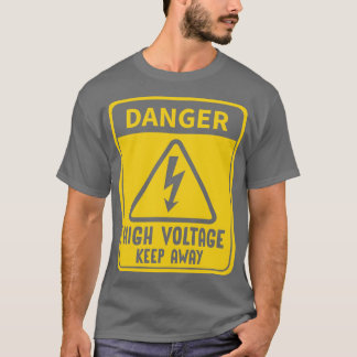 危険高電圧標識 Tシャツ
