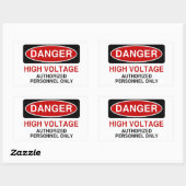 危険高電圧 長方形シール (シート)