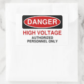 危険高電圧 長方形シール (バッグ)