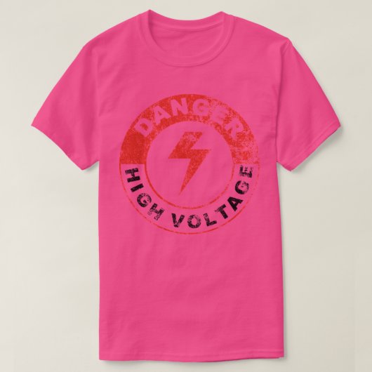 危険高電圧 Tシャツ (デザイン正面)