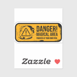 危険魔法のエリア風化グランジ標識 シール