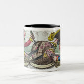 危険1805年のプラムプディング ツートーンマグカップ (中央)