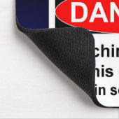 危険! この机の事に…触れないで下さい マウスパッド (コーナー)