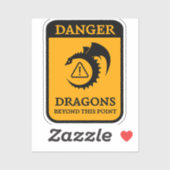 危険：この点の記号を超えてドラゴン シール (シート)