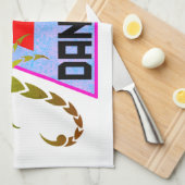 危険 キッチンタオル (四つ折り)