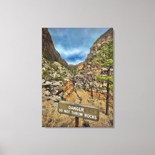 危険 キャンバスプリント (正面)