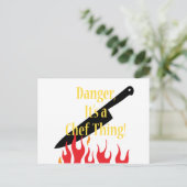 危険、シェフの物 ポストカード (スタンド正面)