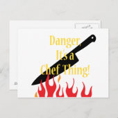 危険、シェフの物 ポストカード (正面/裏面)