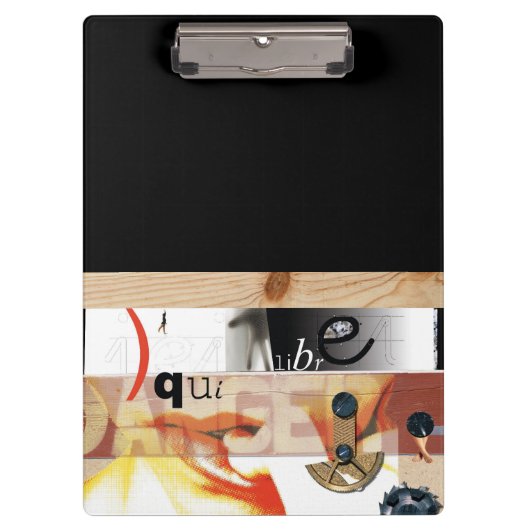 危険 – デジタルコラージュアート – クリップボード (正面)