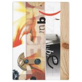 危険 – デジタルコラージュアート – クリップボード (裏面)