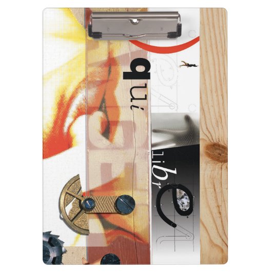 危険 – デジタルコラージュアート – クリップボード (正面)