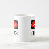 危険 – ドラマーおもしろいミュージシャンTシャツマグエプロン コーヒーマグカップ (中央)
