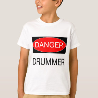 危険 – ドラマーおもしろいミュージシャンTシャツマグエプロン Tシャツ