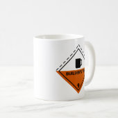 危険 – ビルダーズティーマグカップ コーヒーマグカップ (正面右)