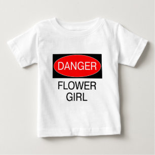 危険 - フラワーガール おもしろ ウェディング Tシャツ マグカップ 帽子