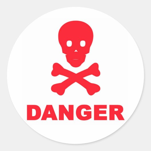 危険 ラウンドシール (正面)