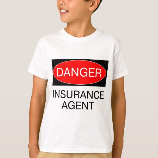 危険 - 保険外交員 ジョークTシャツ マグカップ 帽子 バッグ Tシャツ (正面)