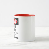 危険 – 内向的な徴候に注意 マグカップ (中央)