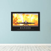 危険：感動的引用文 キャンバスプリント (インサイチュ (ウッドフロア))