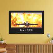 危険：感動的引用文 キャンバスプリント (インサイチュ (リビング))