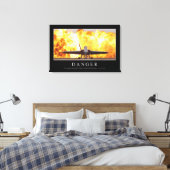 危険：感動的引用文 キャンバスプリント (インサイチュ (寝室))