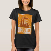 危険 放射線 放射能 放出 建物 R Tシャツ (正面)