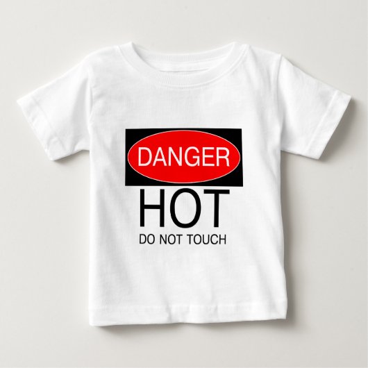 危険 - 熱い (触らないでください) 面白い Tシャツ 帽子 バッグ (正面)