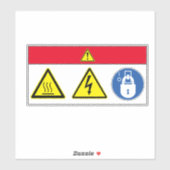 危険/熱面ラベルDd2 シール (シート)