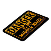 危険、私のミドルネームの注意警告サインである マグネット (左側)