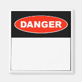 危険(空白の) – 磁石 (正面)