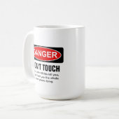 危険-触れないで下さい コーヒーマグカップ (正面左)